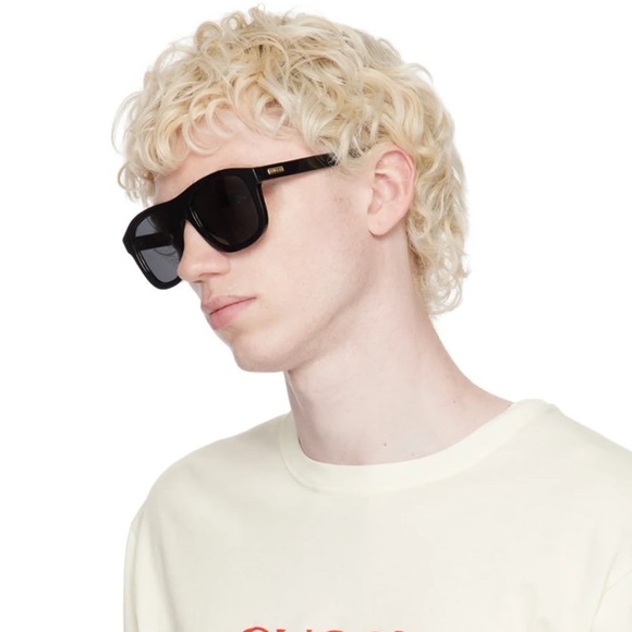 NEW GUCCI MEN BLACK SUNGLASSES - Picture 2 of 7